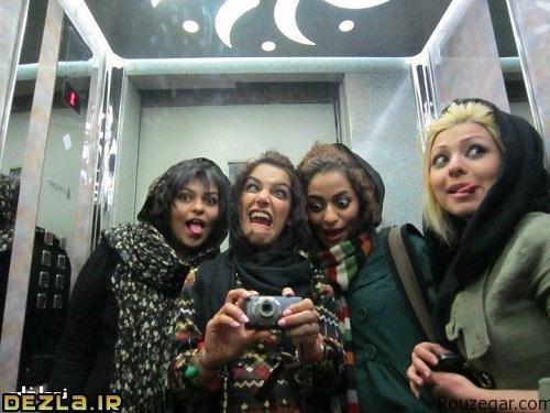 دختران ایرانی در آسانسور