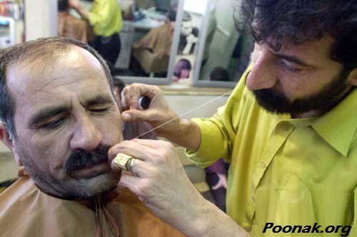 بازار داغ ابرو برداشتن پسران در آرایشگاه های مردانه ی تهران + تصاویر