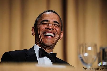 President Barack Obama reacts to a joke told by comedian Conan O'Brien